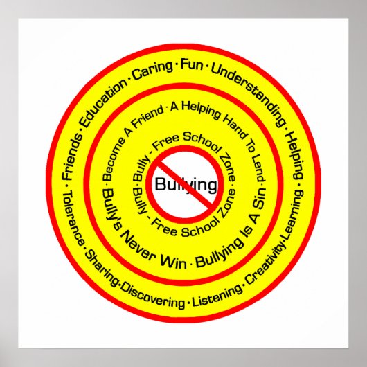 Bully Free School Zone Poster (Voorkant)