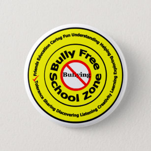 Bully Free School Zone Ronde Button 5,7 Cm
