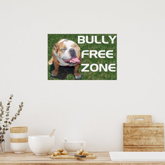BULLY FREE ZONE 52" x 35" poster (Keuken)