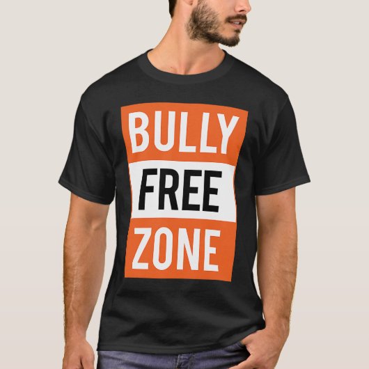Bully Free Zone Anti Bullying Stop Awareness Kindn T-shirt (Voorkant)