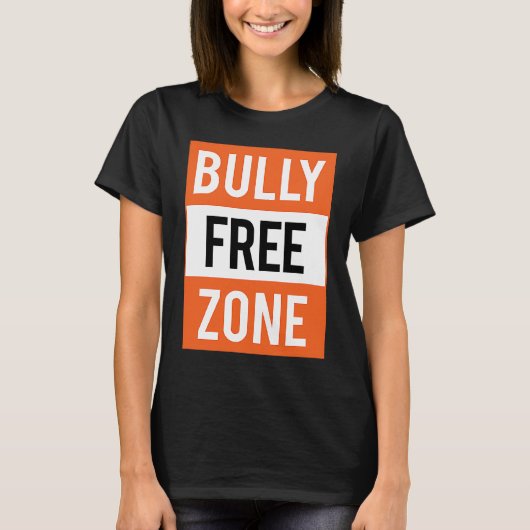 Bully Free Zone Anti Bullying Stop Awareness Kindn T-shirt (Voorkant)