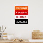 Bully is een Oranje gedicht, een antitrump-teken Poster (Keuken)