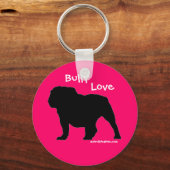Bully Love Buldog sleutelhanger (Voorkant)