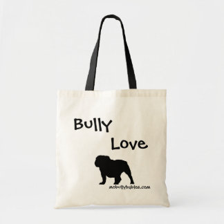 Bully Love Bulldog canvas tas