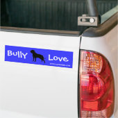 Bully Love Bullmastiff Bumpersticker - blauw (Op Truck)