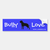 Bully Love Bullmastiff Bumpersticker - blauw (Voorkant)