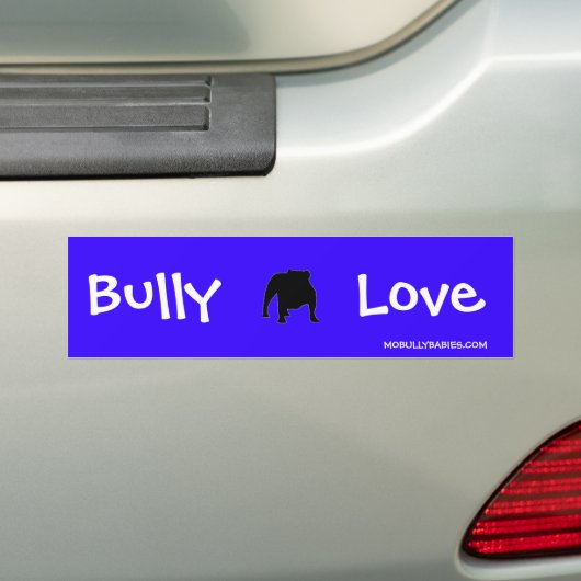 Bully Love Bumpersticker Blue (Op auto)