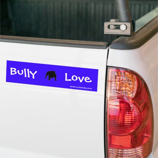 Bully Love Bumpersticker Blue (Op Truck)