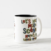 Bully Lunch Money Funny Tweekleurige Koffiemok (Voorkant rechts)