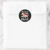 Bully Mama Bulldog Eigenaar Mam Ronde Sticker (Tas)