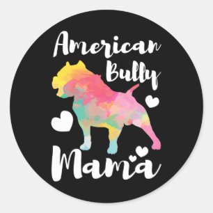 Bully Mama Bulldog Eigenaar Mam Ronde Sticker