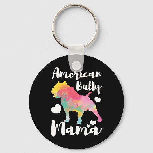 Bully Mama Bulldog Eigenaar Mam Sleutelhanger (Voorkant)