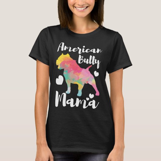 Bully Mama Bulldog Eigenaar Mam T-shirt (Voorkant)