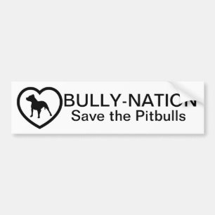 Bully-Nation sparen de Pitbulls Bumpersticker
