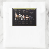 Bully Rassen Rechthoekige Sticker (Tas)