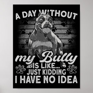 Bully Tbull Knuffeldier Outfit Hond Amerikaanse Bu Poster
