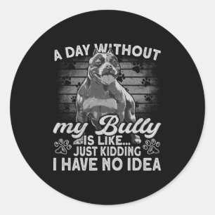 Bully Tbull Knuffeldier Outfit Hond Amerikaanse Bu Ronde Sticker