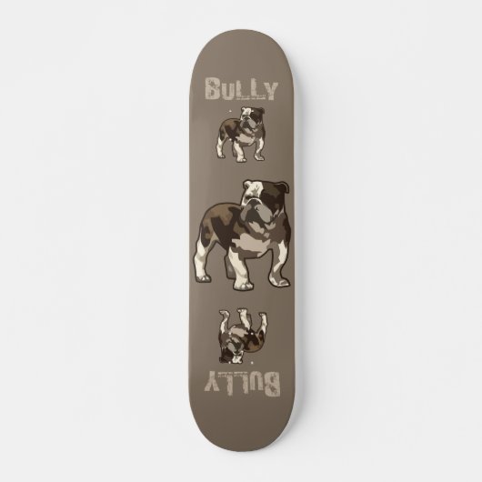 Bully The Bulldog Persoonlijk Skateboard (Voorkant)
