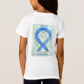 Bullying Awareness Blue Ribbon Angel Shirten T-shirt (Achterkant)