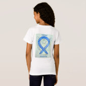Bullying Awareness Blue Ribbon Angel Shirten T-shirt (Achterkant volledig)