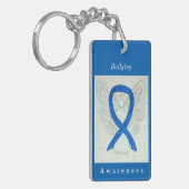 Bullying Awareness Ribbon Guardian Angel Sleutelha Sleutelhanger (Voorkant Links)