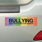 BULLYING ZAL ONZE RAINBOW NIET STRAIGHTEN -.png Bumpersticker (Op auto)