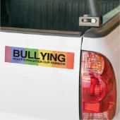 BULLYING ZAL ONZE RAINBOW NIET STRAIGHTEN -.png Bumpersticker (Op Truck)