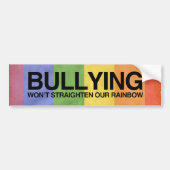 BULLYING ZAL ONZE RAINBOW NIET STRAIGHTEN -.png Bumpersticker (Voorkant)