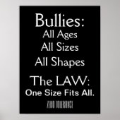 Bullying - Zero Tolerance - SRF Poster (Voorkant)