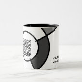 Bulseye QR-code Tweekleurige Koffiemok (Center)