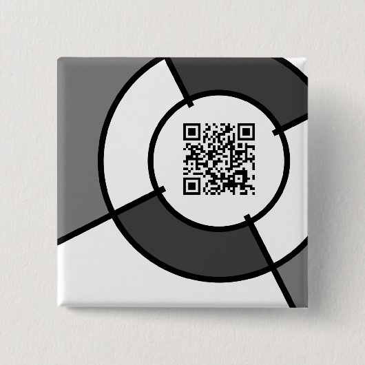 Bulseye QR-code Vierkante Button 5,1 Cm (Voorkant)