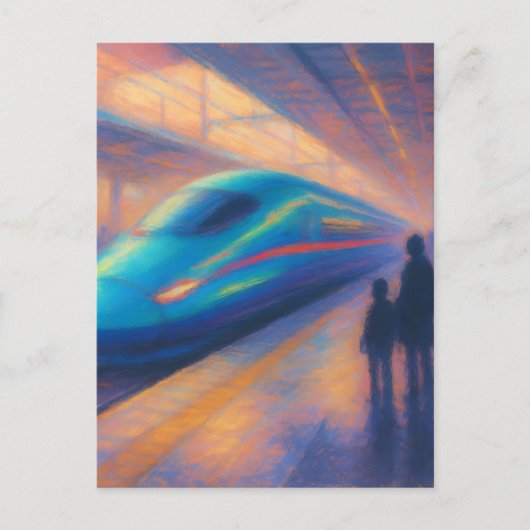 Bultrrein Aankomst - Pastel Schilderstijl Briefkaart (Voorkant)