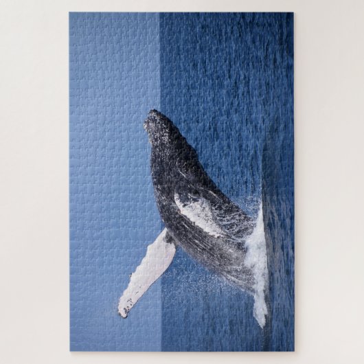 Bultrug die de oceaan doorbreekt legpuzzel (Verticaal)