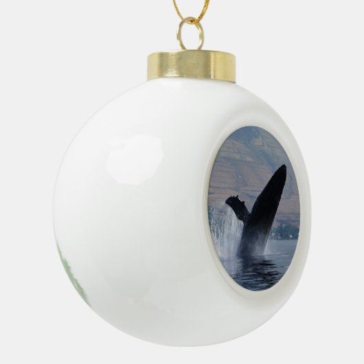 bultrug keramische bal ornament (Links)