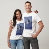 Bultrug springt uit het water (Megaptera T-shirt (Unisex)