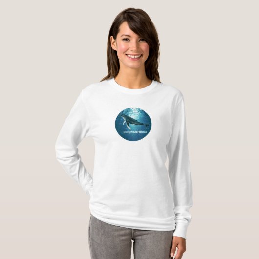 Bultrug Walvis Lang T-shirt (Voorkant volledig)