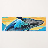 Bultrug Walvis Oceaan Vrijheid Sprong Design Yogamat (Voorkant (horizontaal))