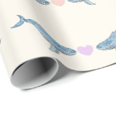Bultrug walvis regenboog harten Gift Wrapping Pape Cadeaupapier (Rol Hoek)