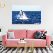 Bultrug walvis stretched canvas Print (Insitu (Woonkamer))