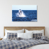 Bultrug walvis stretched canvas Print (Insitu (Slaapkamer))