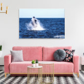 Bultrug walvis stretched canvas Print (Insitu (Woonkamer))