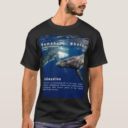 bultrug walvissen echolocatie walvis leuk feit t-shirt (Voorkant)