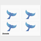 Bultrug Whale Tail V2 Rechthoekige Sticker (Vel)