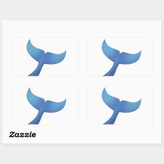 Bultrug Whale Tail V2 Rechthoekige Sticker (Vel)