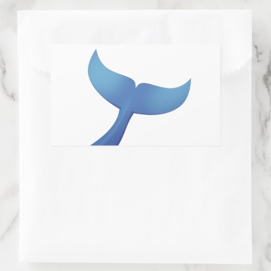 Bultrug Whale Tail V2 Rechthoekige Sticker (Tas)