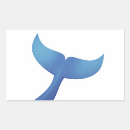 Bultrug Whale Tail V2 Rechthoekige Sticker