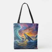Bultruggen in ruimteontwerp door Rich AMeN Gill Tote Bag (Achterkant)