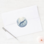 Bultrugwalgouache Oceaan Ronde Sticker (Envelop)