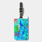 bultrugwalvis en baby bagagelabel (Voorkant verticaal)