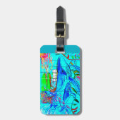 bultrugwalvis en baby bagagelabel (Voorkant verticaal)